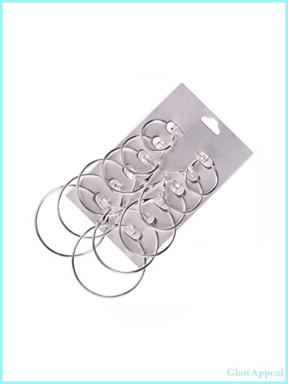 6 Pair Hoop Earring Set Stainless Stud Earrings Women's Jewelry